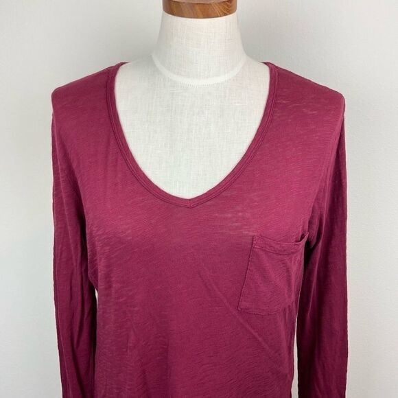 Bobi V-Neck Long Sleeve Jersey Top - Picture 3 of 6